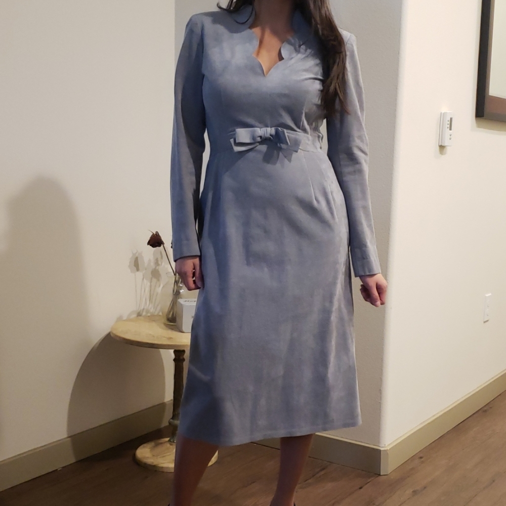 Vintage dress Mollie Parnis ultra suede